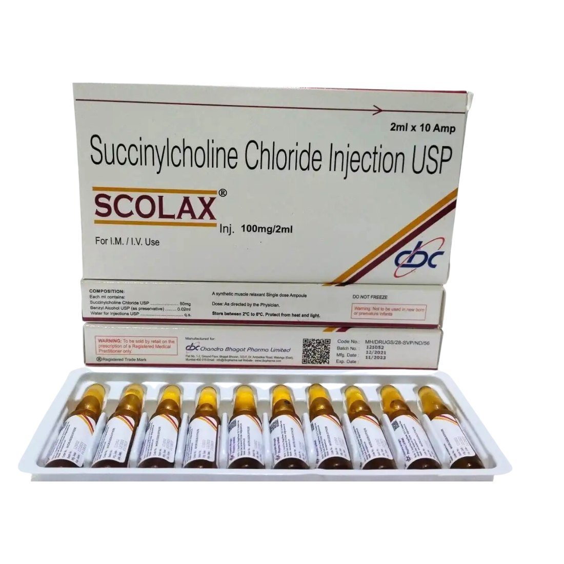 Succinylcholine 100 mg/2 mL Ampoule